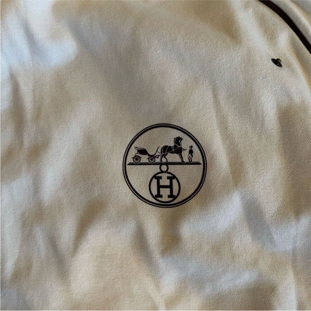 Authentic Hermes Garment Bag Heavy Duty, with Snaps, Cream/Off White - Picture 9 of 9